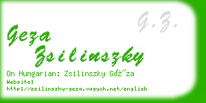 geza zsilinszky business card